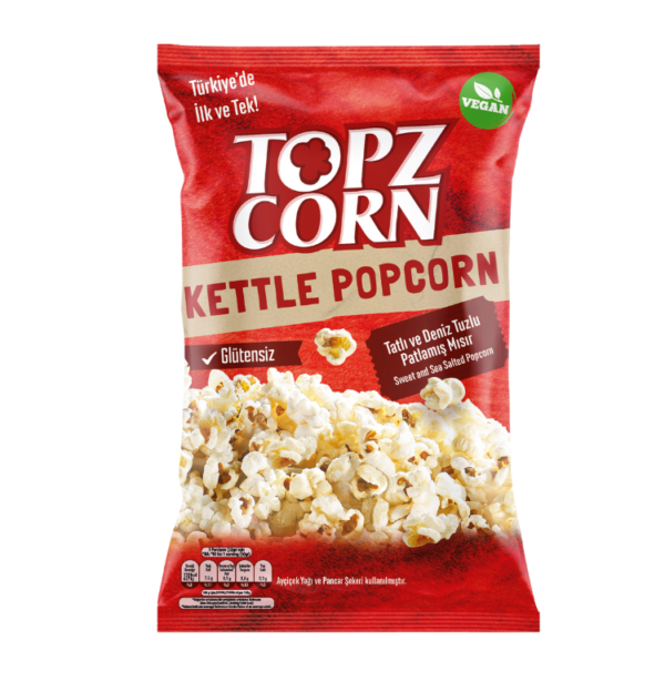 Topz Corn Popcorn Tatlı ve Deniz Tuzlu 160gr
