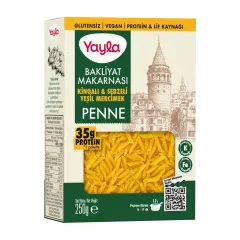 Yayla Kinoalı ve Sebzeli Yeşil Mercimek Penne Bakliyat Makarnası 250 g