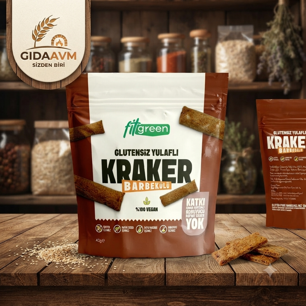 Fit Green Glutensiz Yulaflı Barbekülü Kraker 40 gr