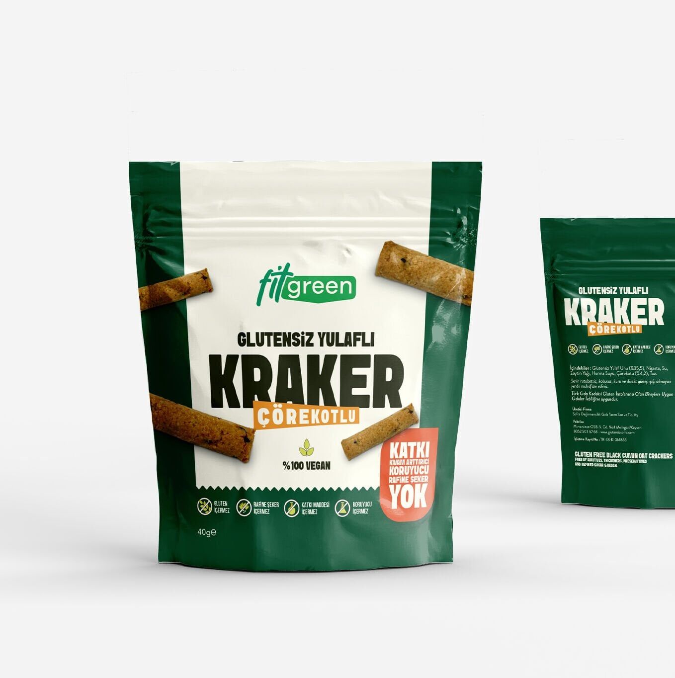 Fit Green Glutensiz Yulaflı Çörekotlu Kraker 40 gr