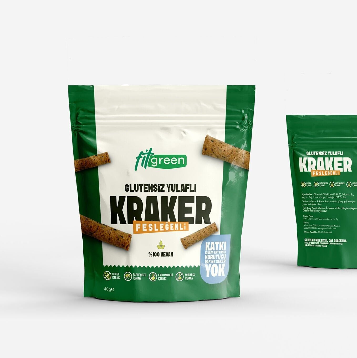 Fit Green Glutensiz Yulaflı Fesleğenli Kraker 40 gr