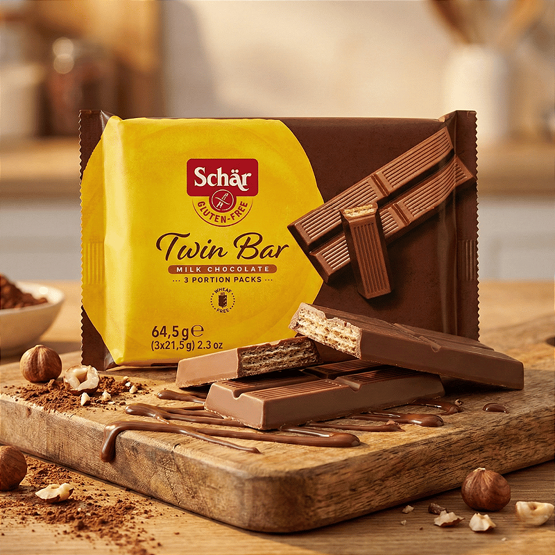 Schar Twin Bar Sütlü Çikolatalı Gofret 64,5 gr (TETT 02/07/2026)