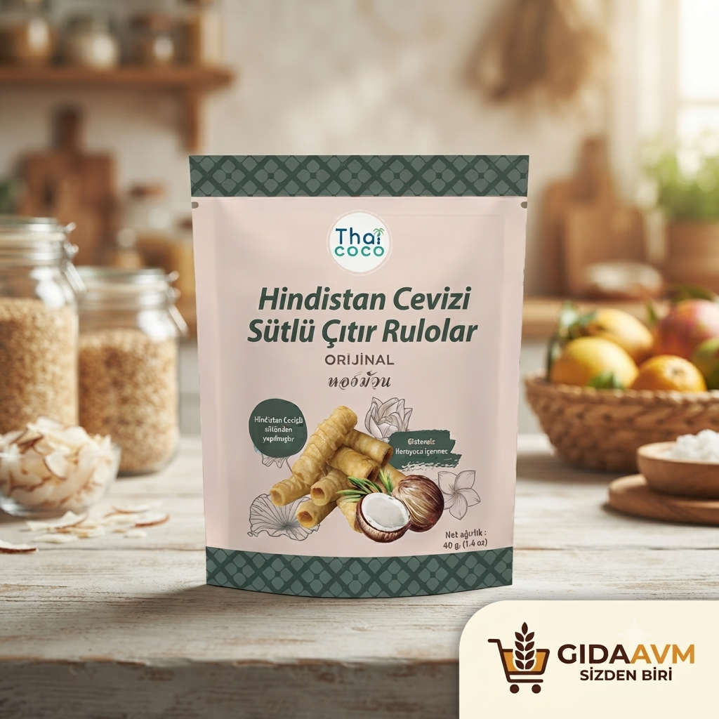 Thai Coco Hindistan Cevizi Sütlü Rulo 40gr (Rulokat Gibi)