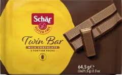 Schar Twin Bar Sütlü Çikolatalı Gofret 64,5 gr (TETT 07/01/2027)