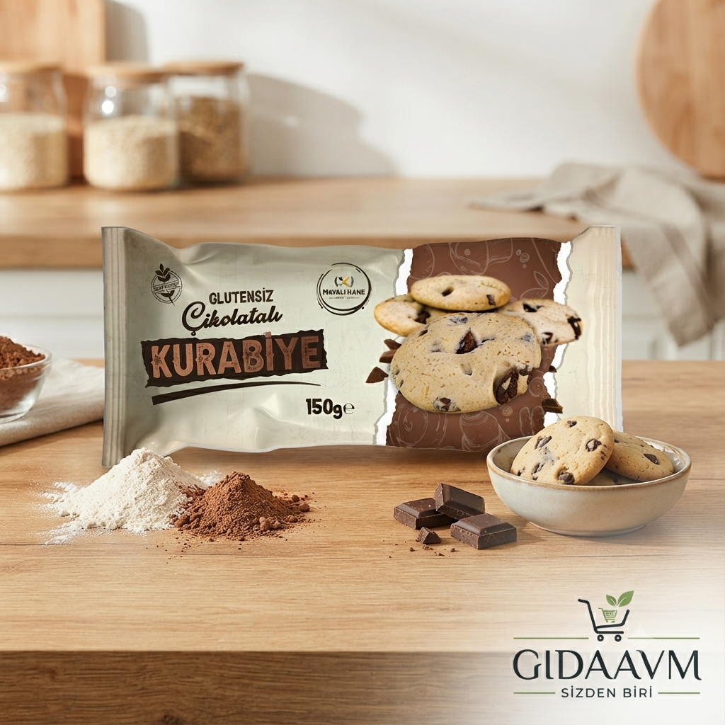 Mayalı Hane Glutensiz Çikolata Parçacıklı Kurabiye 150 gr