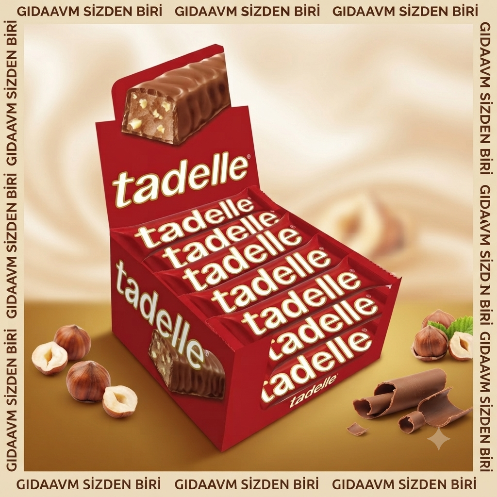 Tadelle Glutensiz Fındık Dolgulu Sütlü Çikolata 30 gr*20 Adet