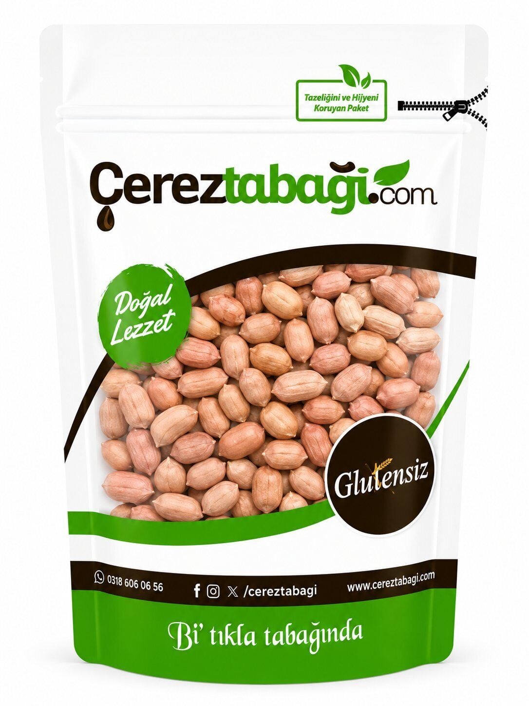 Glutensiz Kavrulmamış Fıstık - 250 Gr