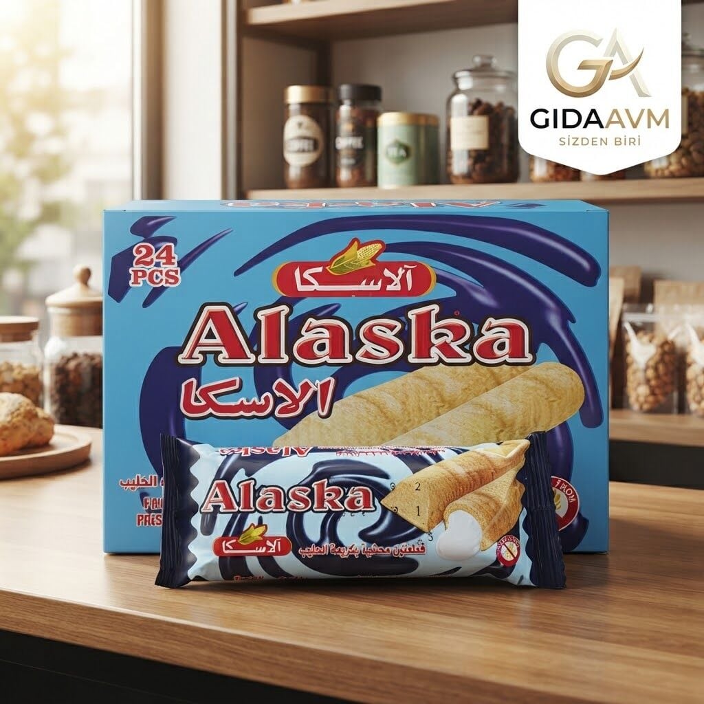 Alaska Gofret Sütlü 1 kutu (24 adet)