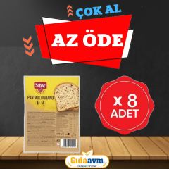 Schar Glutensiz Pan Multigrano Çok Tahıllı Ekmek 250 gr* 8 Adet (TETT 26/11/2026)