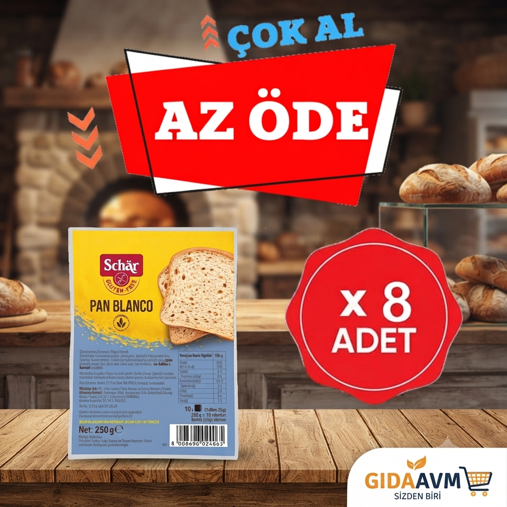 Schar Pan Blanco 250g Glutensiz Dilimli Ekmek*8Adet (TETT 09/01/27)