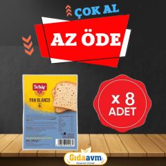 Schar Pan Blanco 250g Glutensiz Dilimli Ekmek* 8 Adet (SKT 24/10/25)