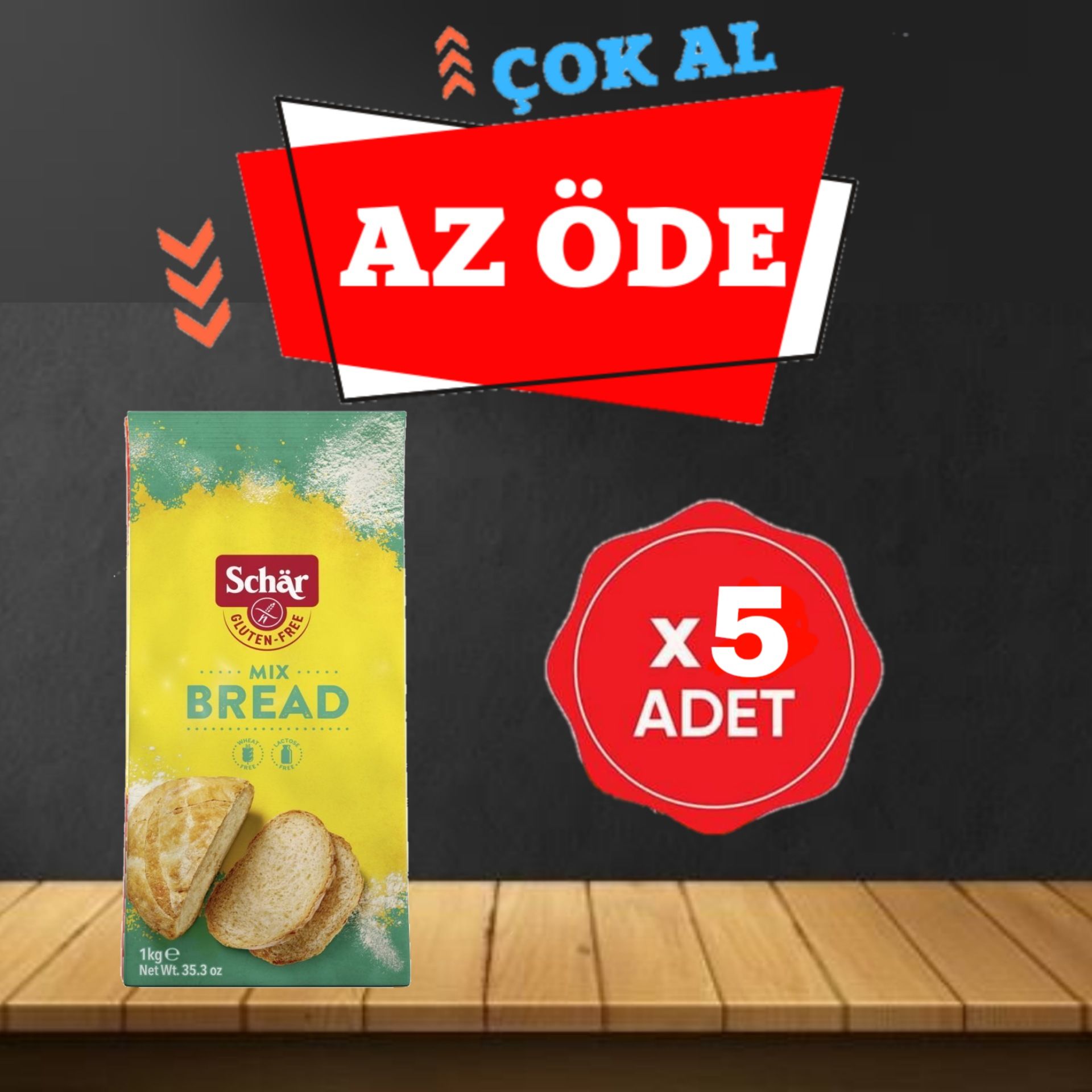 Schar Glutensiz Mix B Un 1 kg* 5 Adet (TETT 15/05/26)