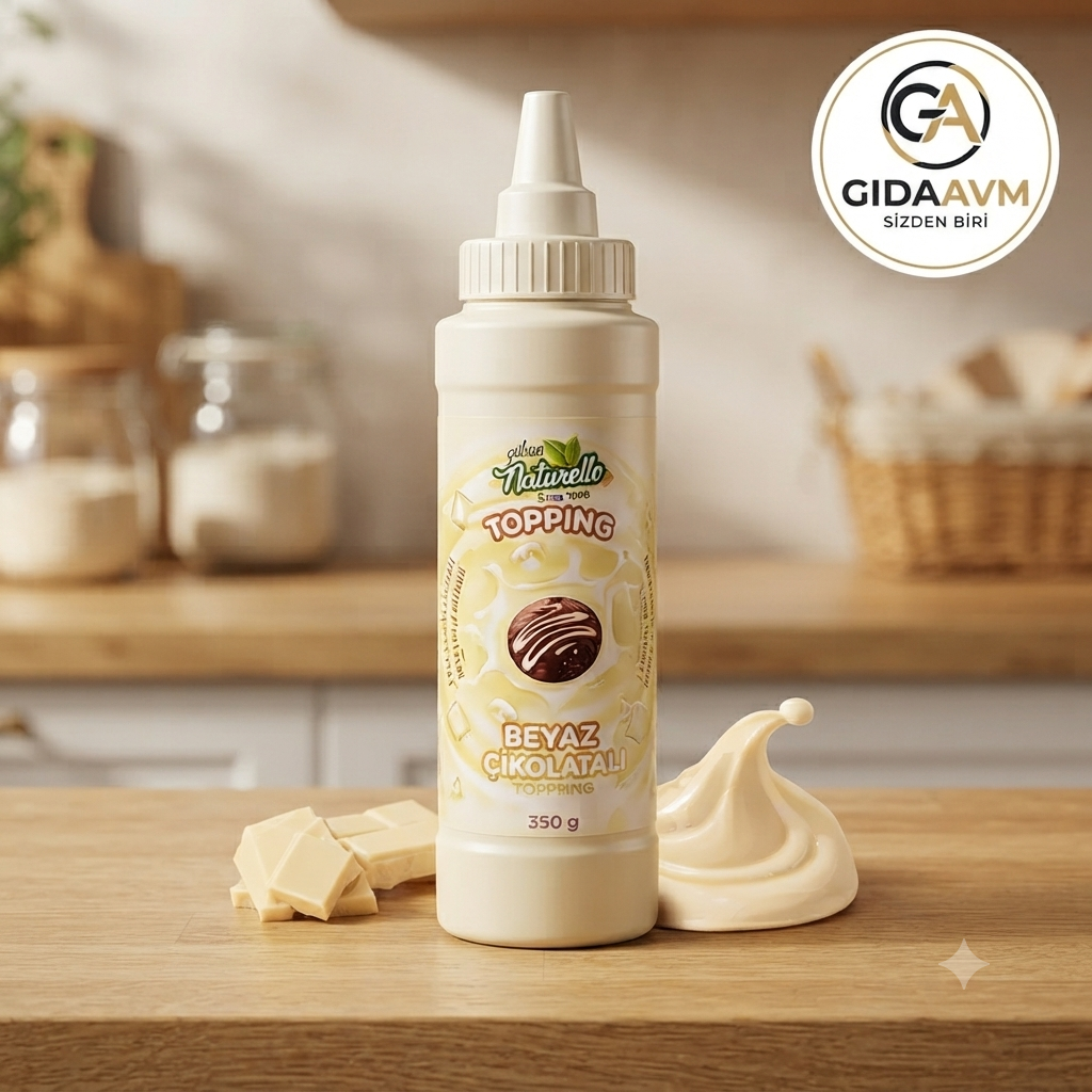 Naturello Toppıng Beyaz Çikolatalı Sos 350 gr