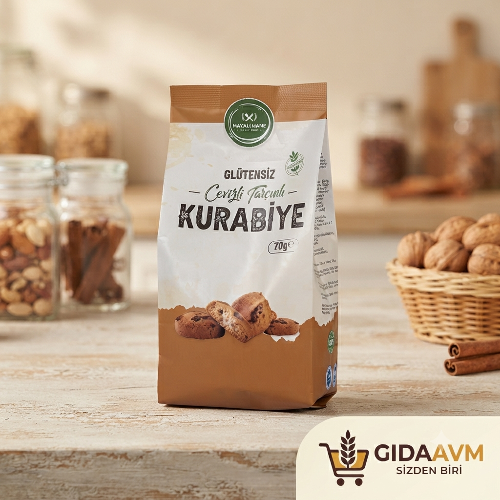Mayalı Hane Glutensiz Cevizli Tarçınlı Kurabiye 70 gr