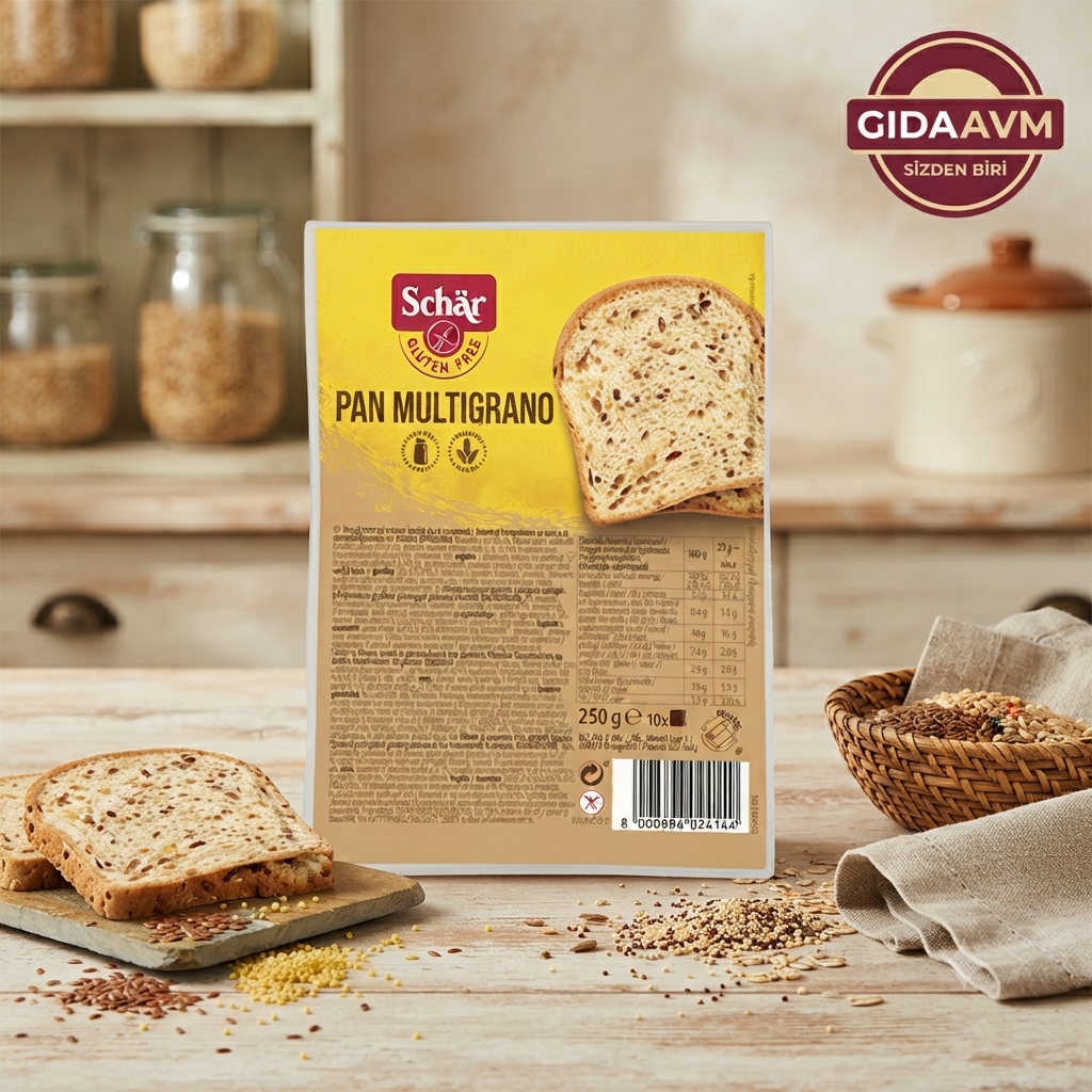 Schar Glutensiz Pan Multigrano Çok Tahıllı Ekmek 250 gr