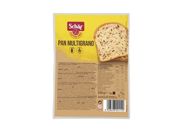 Schar Glutensiz Pan Multigrano Çok Tahıllı Ekmek 250 gr (TETT 12/10/25)