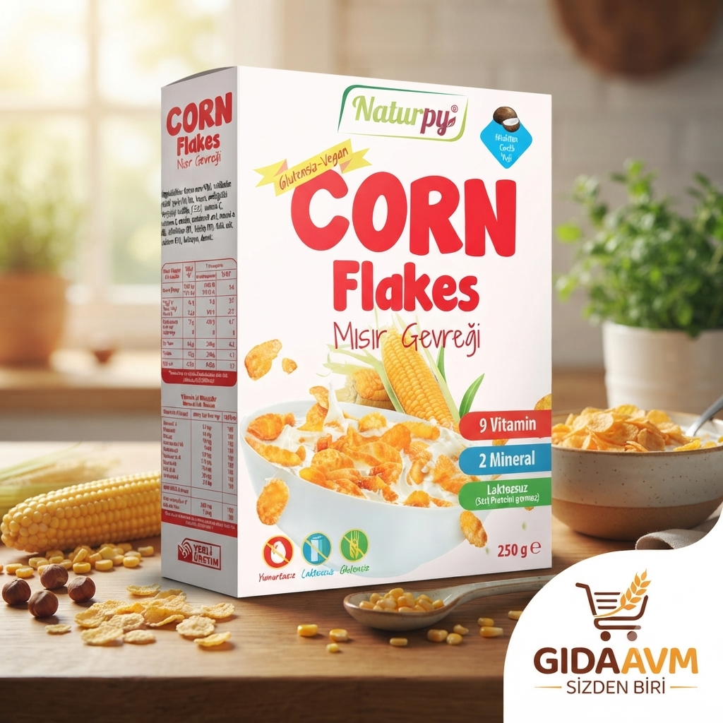 Corn Flakes Glutensiz Vegan Mısır Gevreği