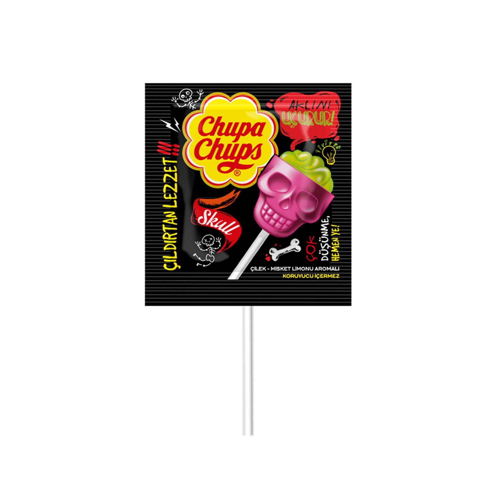 Chupa Chups Kafatası Çilek&Limonlu Lolipop 15 Gr
