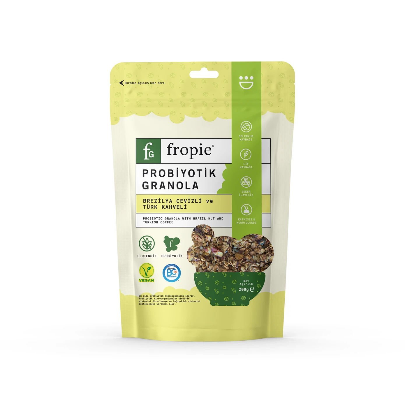 Fropie Brezilya Cevizli Türk Kahveli Granola 200 Gr