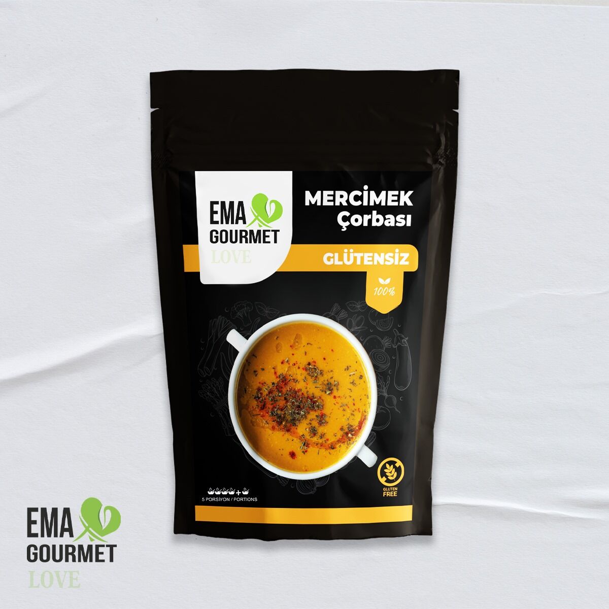 Ema Gourmet Love Glutensiz Mercimek Çorbası 70 gr