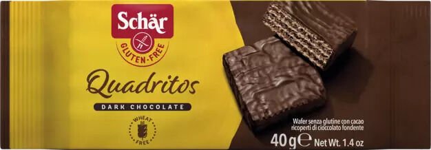Schar Glutensiz Quadritos 2x20g Çikolata Kaplı Gofret  (TETT 06/25)