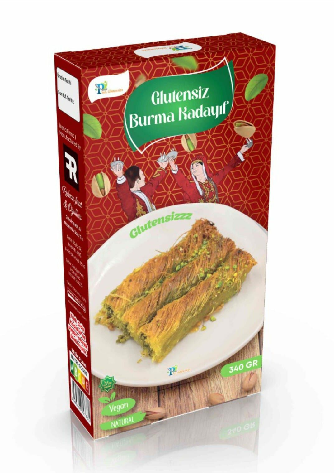 Glutensiz Burma Kadayıf 340 gr (3 Farklı Lezzet Aynı Pakette)