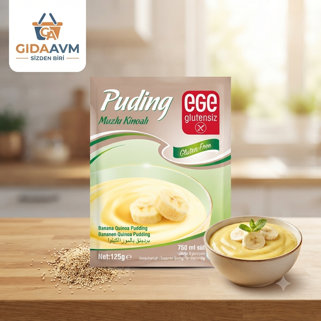 Ege Glutensiz Muzlu Kinoalı Puding 125 gr