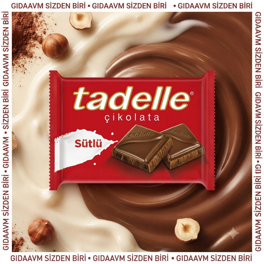 Tadelle Glutensiz Çikolata Sütlü 60 gr