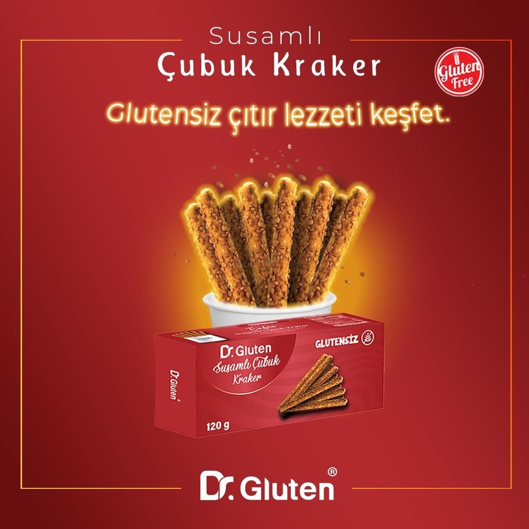 Dr. Gluten Susamlı Çubuk Kraker 120 gr