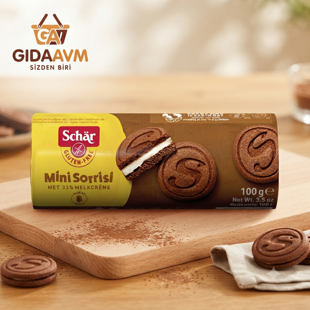SCHAR Mini Sorrisi 100g Glutensiz Kaymaklı Çikolatalı Bisküvi