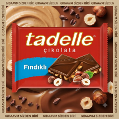 Tadelle Fındıklı Bol Sütlü Glutensiz Tablet Çikolata 60 G