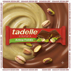 Tadelle Antep Fıstıklı Bol Sütlü Glutensiz Çikolata 30 G