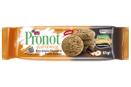 Pronot Glutensiz Bitter Çikolata Parçacıklı ve Fındıklı Kurabiye 85 gr