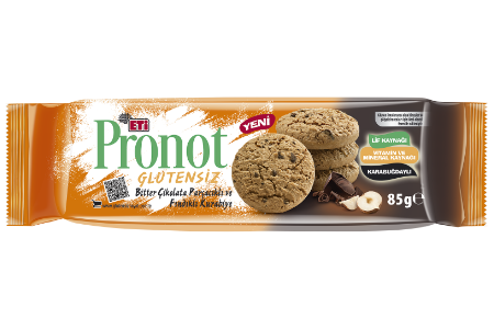 Pronot Glutensiz Bitter Çikolata Parçacıklı ve Fındıklı Kurabiye 85 gr