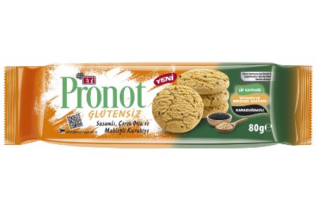Pronot Glutensiz Mahlepli Çörekotlu ve Susamlı Kurabiye 80 gr