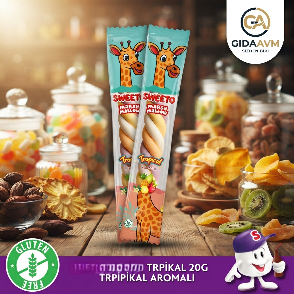 Sweeto Marshmallow Twister Tropical 20g