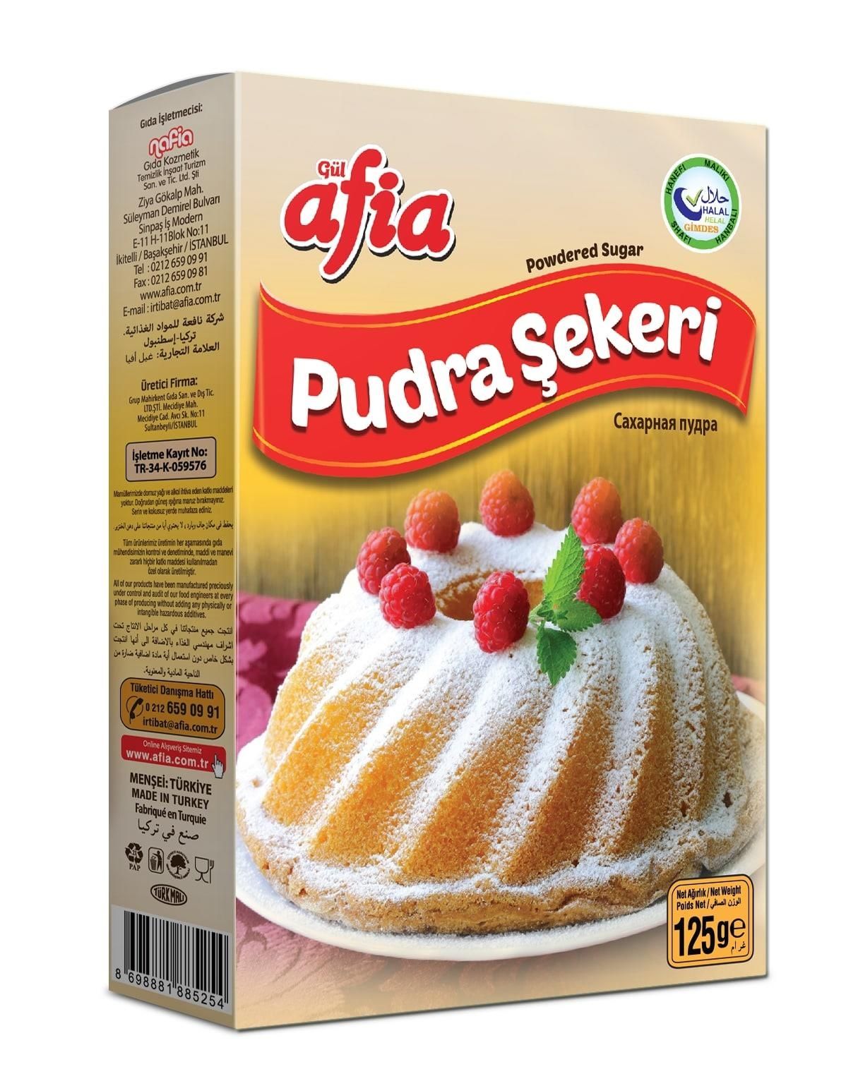 Afia Glutensiz Pudra Şekeri 125 Gr