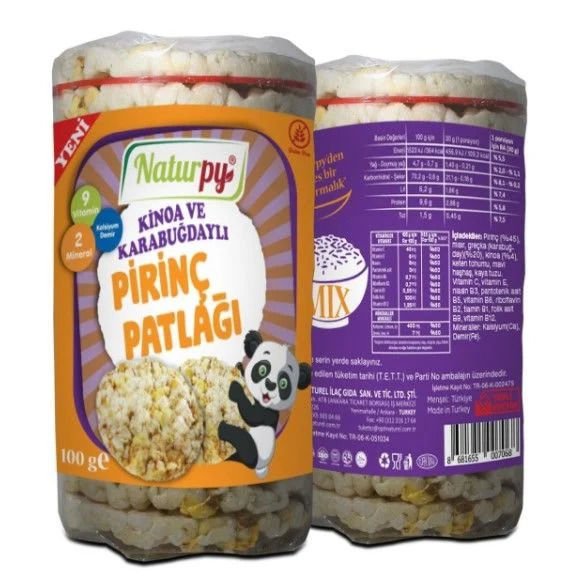 Glutensiz Kinoa ve Karabuğdaylı Pirinç Patlağı 100 gr