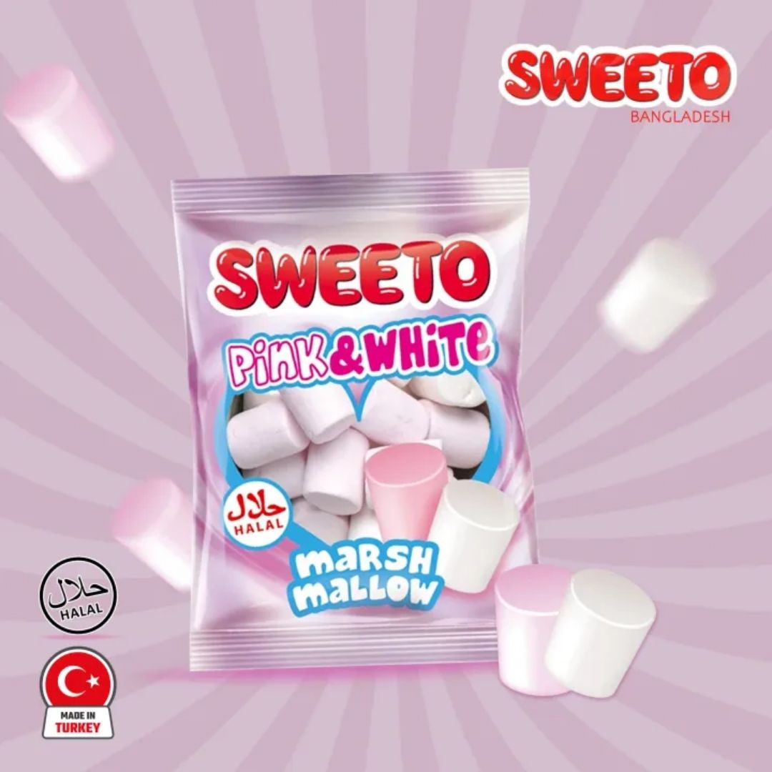 Marshmallow Pink & White 25