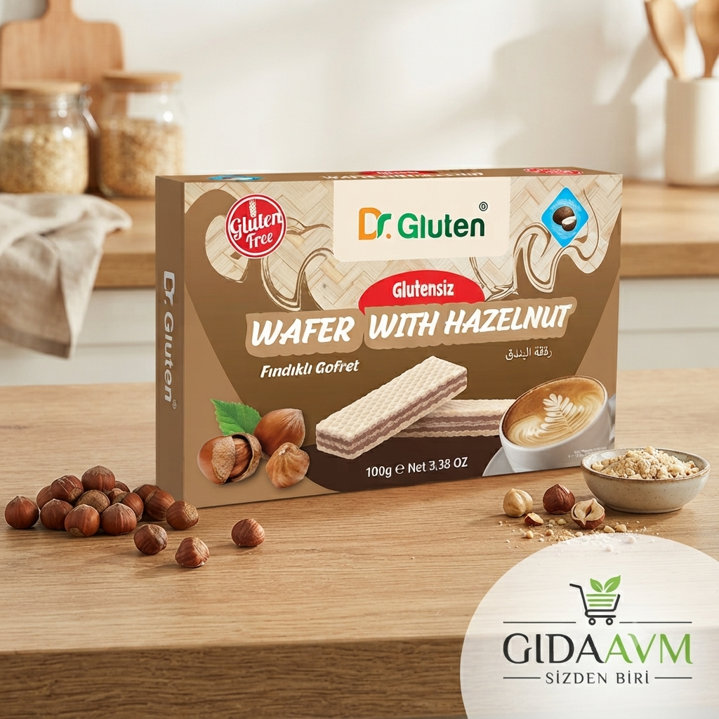 DR.Gluten Glutensiz Fındıklı Gofret 100 Gr