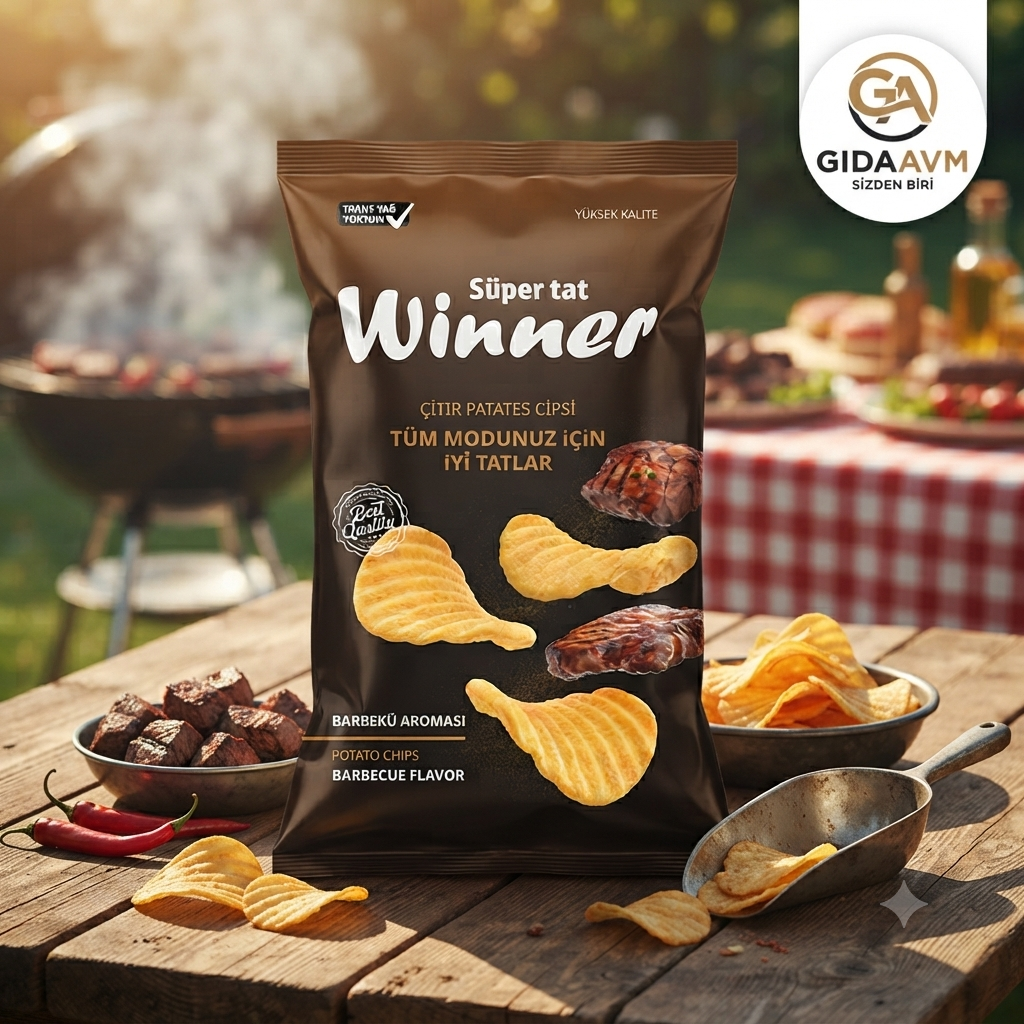 Winner Barbekü Aromalı Patetes Cipsi 50 gr