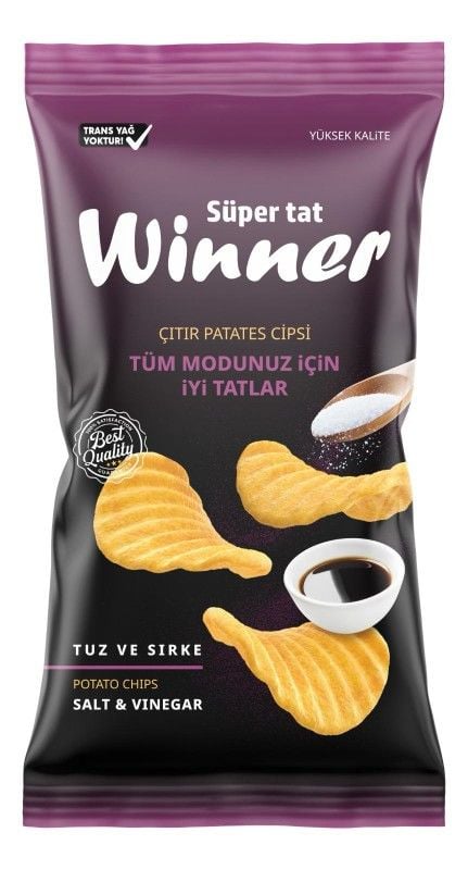 Winner Tuz ve Sirke Aromalı Patetes Cipsi 50 gr
