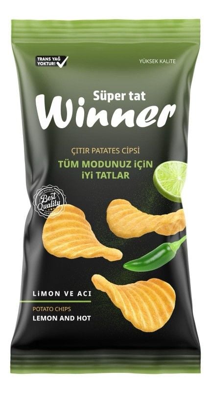 Winner Limon ve Acı Aromalı Patetes Cipsi 50 gr