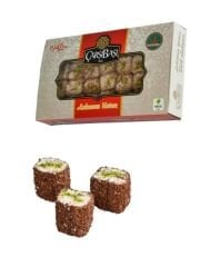Hindistan Cevizli Antep Fıstıklı Kakaolu Sultan Lokumu 500 gr