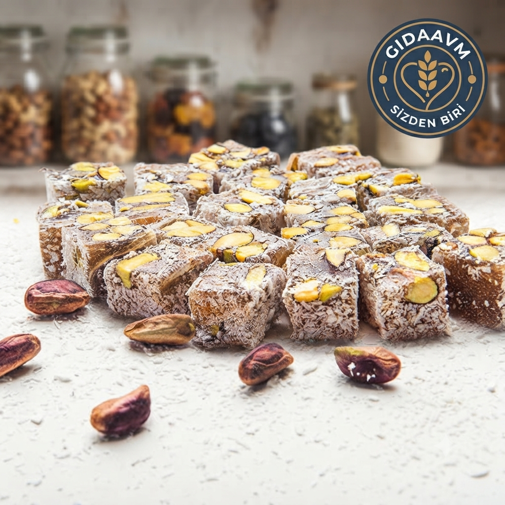 Antep Fıstıklı Hindistan Cevizli Duble Lokum 450 gr
