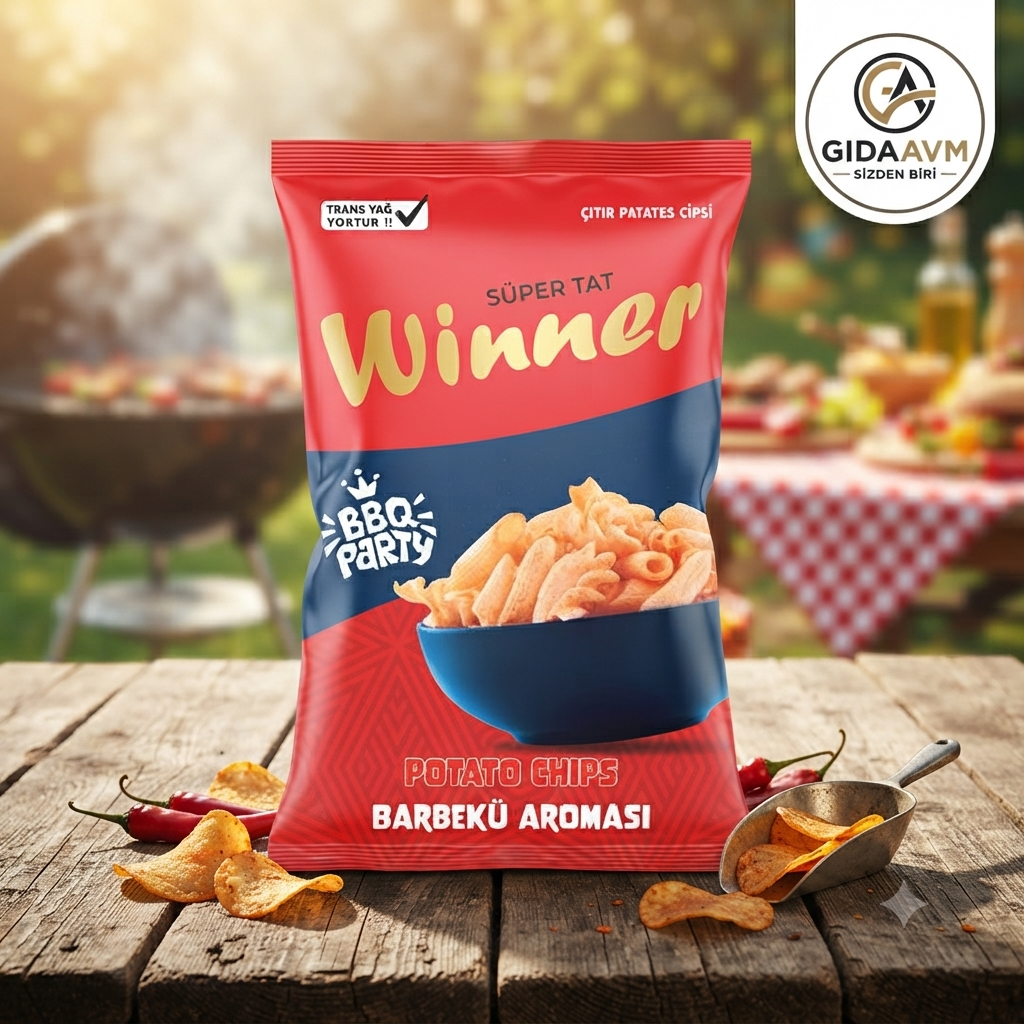 Winner Makarna Şekilli Barbekü Aromalı Patetes Cipsi 50 gr