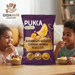 Pukka Karamelize Soğanlı & Cheddar Aromalı Patates Cipsi 70 gr