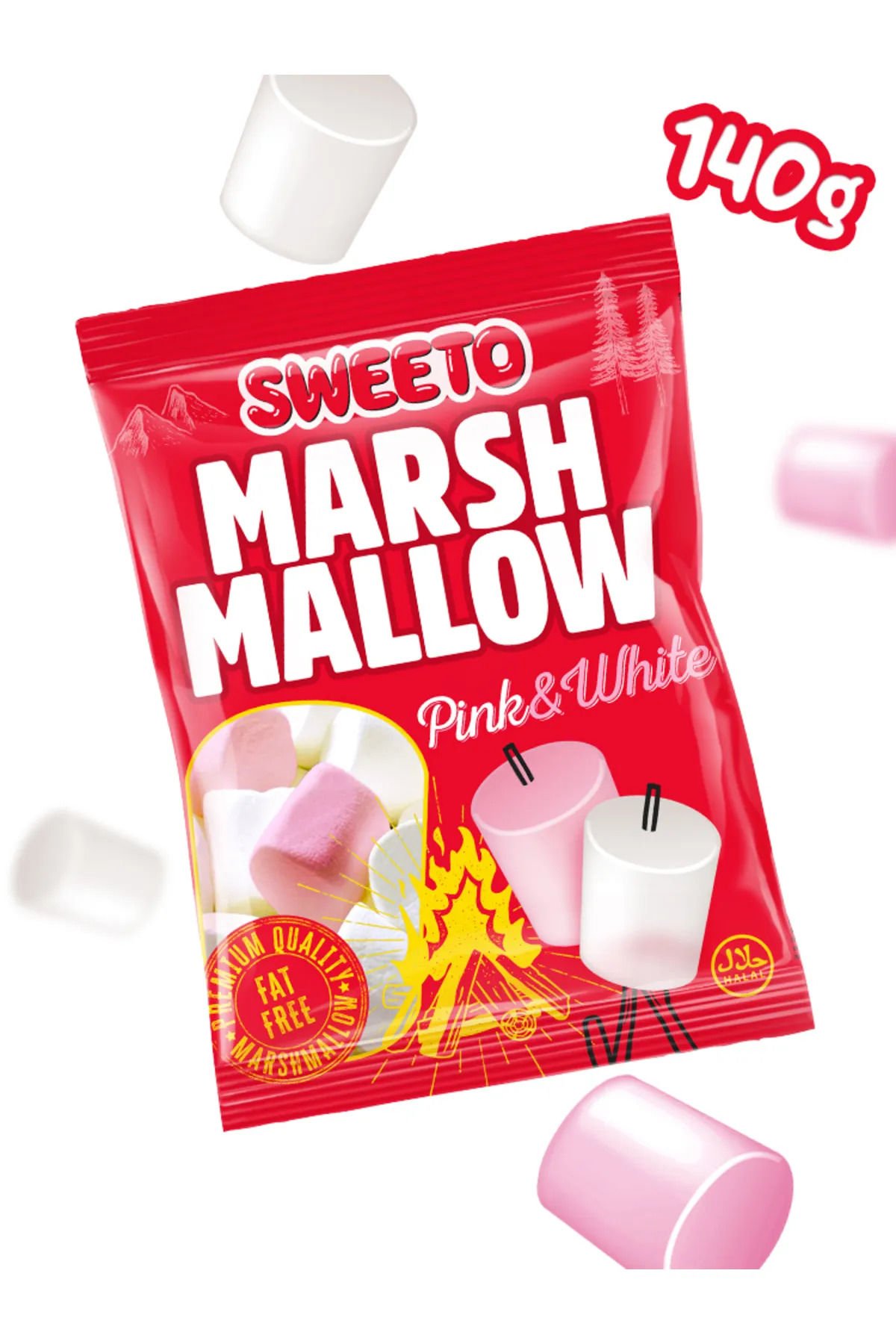 Marshmallow Pink&White 140gr