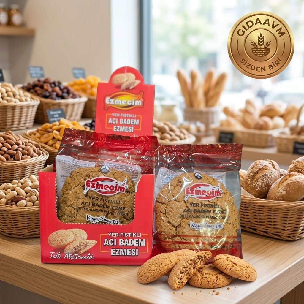 Glutensiz Fıstıklı Acı Badem Kurabiyesi