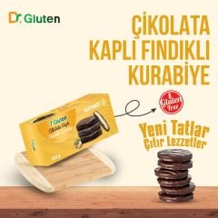 Dr. Gluten Çikolatalı Kaplı Fındıklı Kurabiye 120 gr